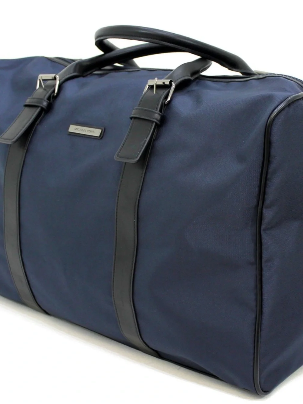Michael Kors Unisex Jet Set Large Navy Nylon Duffle Travel Bag $220